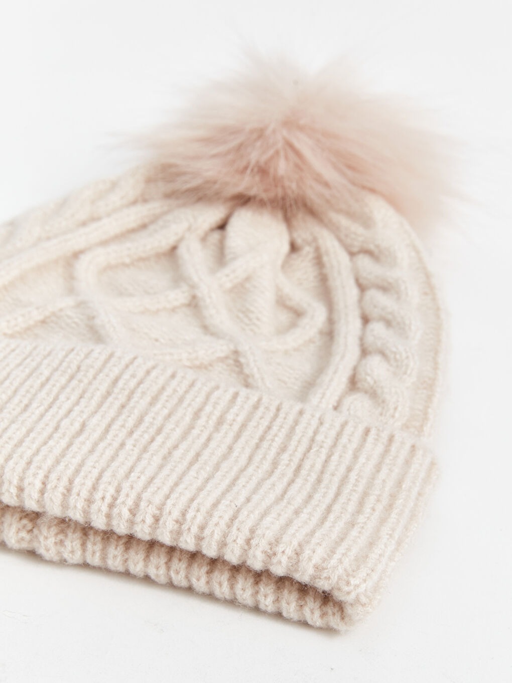 Pompon Detail Girls' Beanie and Scarf Set-3