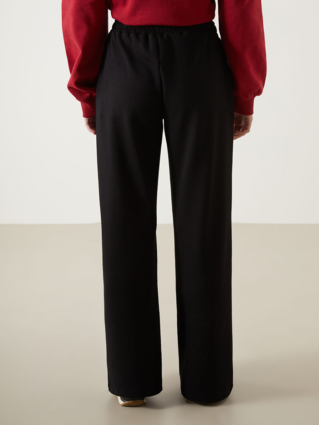 Siyah Beli Lastikli Kadın Eşofman Altı-3