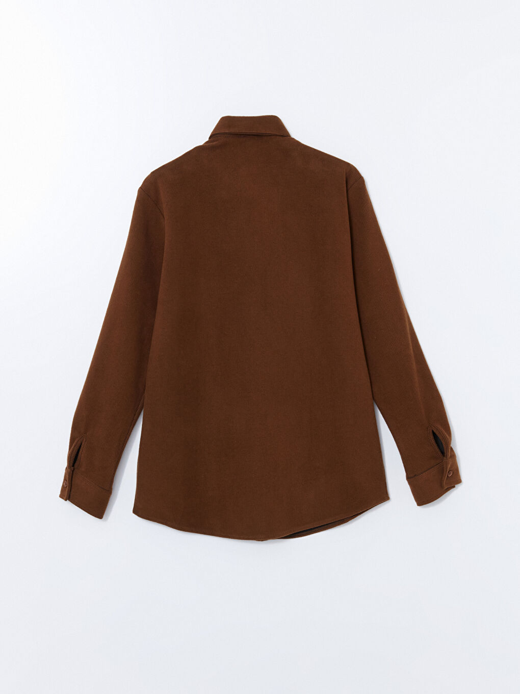 Kahverengi Regular Fit Uzun Kollu Gabardin Erkek Gömlek-5