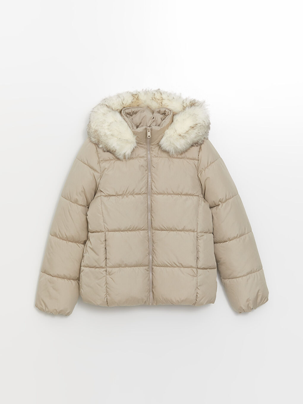 LCW Vision Women's Hooded Plain Puffer Coat -W5BD79Z8-FES