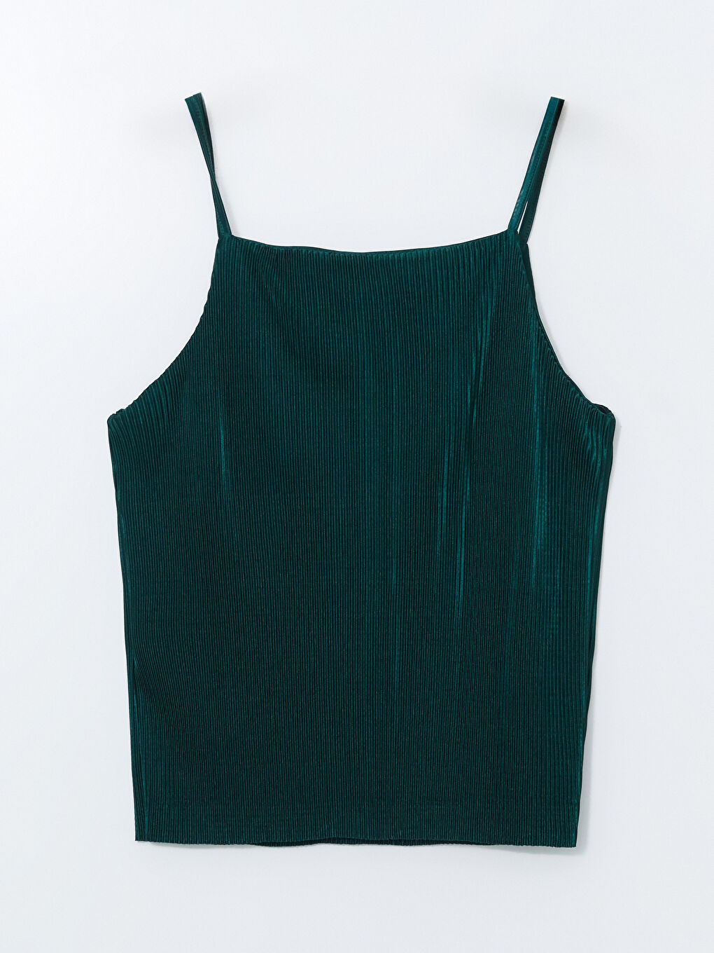 بلوزة لامعة بحمّالات بياقة مربعة للسيدات-4