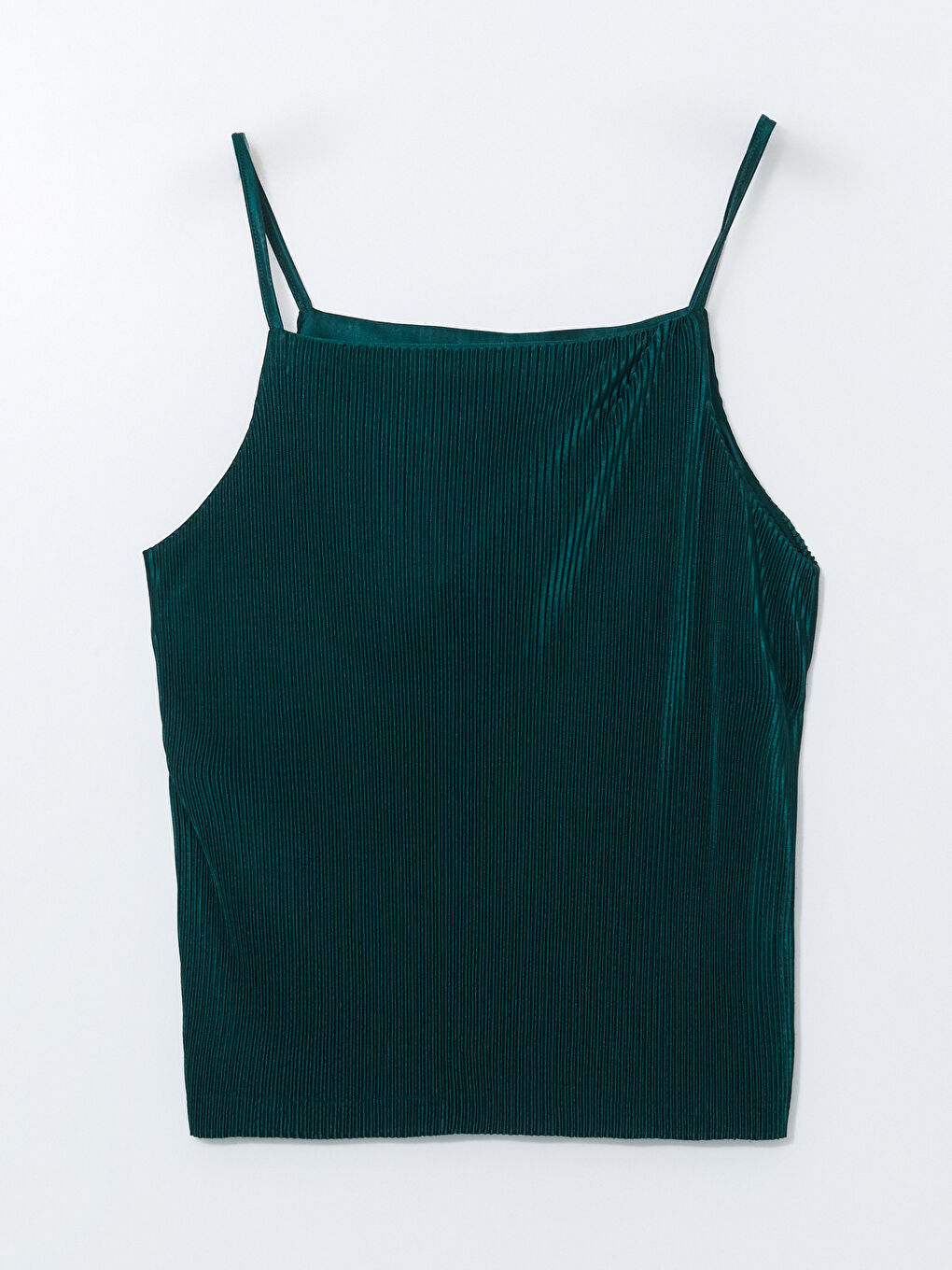 بلوزة لامعة بحمّالات بياقة مربعة للسيدات-5