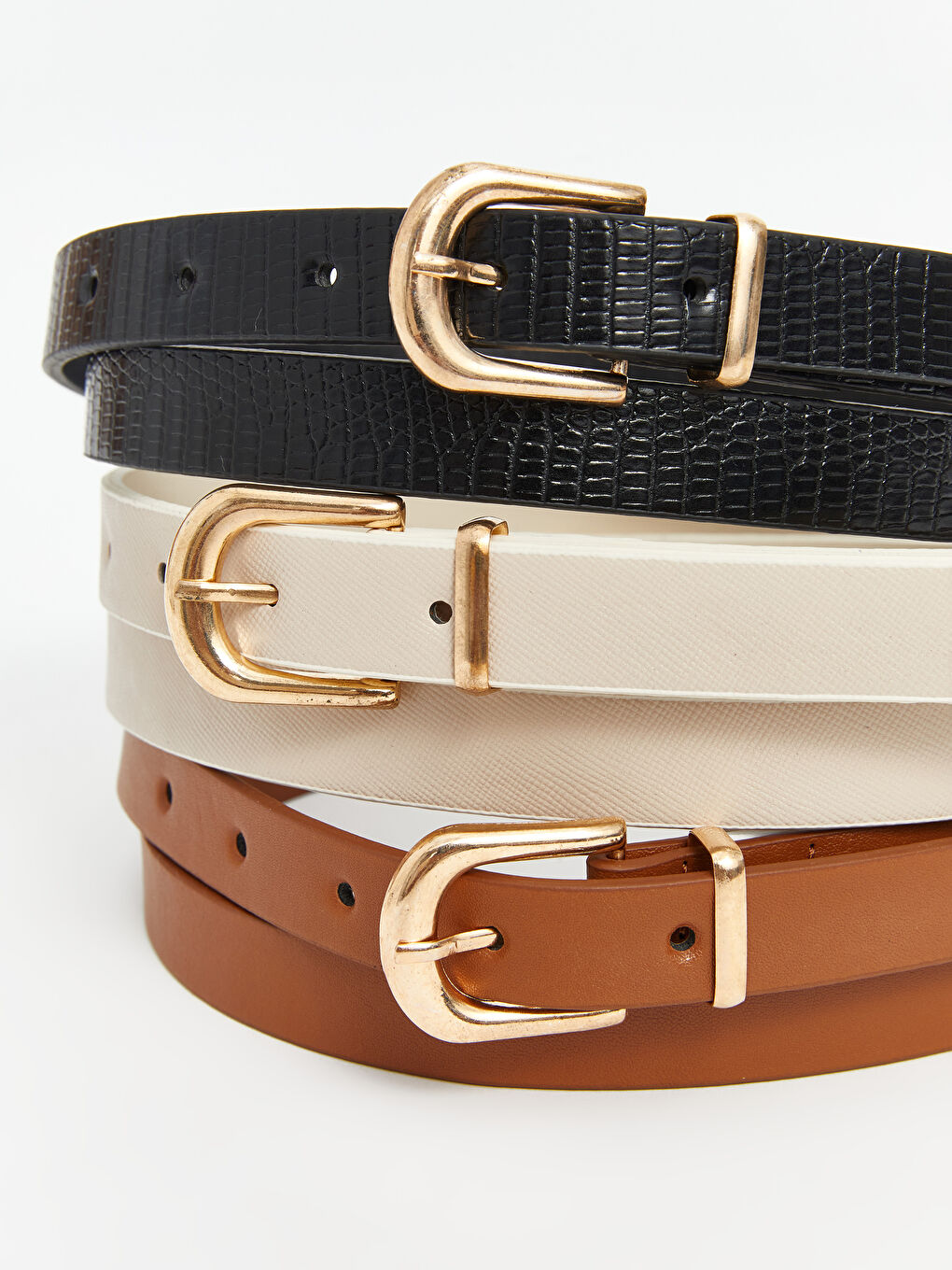 Ремень из искусственной кожи для женщин, комплект из 3-х штук-6