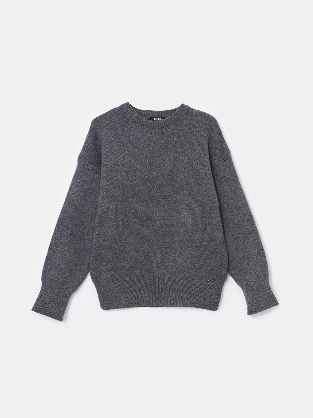 Crew Neck Straight Long Sleeve Oversize Women's Knitwear Sweater -W4M618Z8-VDL