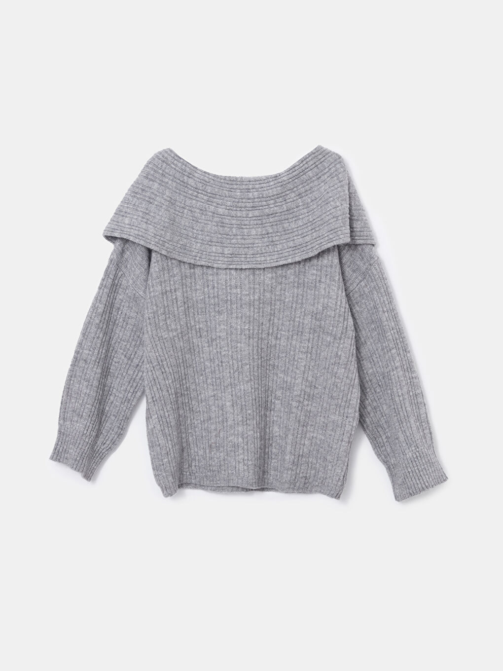 Boat Neck Oversized Women'S Knit Sweater -W4M619Z8-ZFW