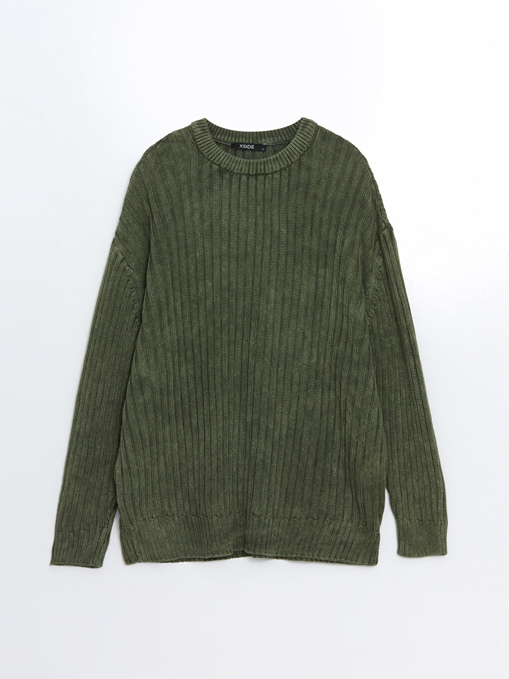 Haki Bisiklet Yaka Erkek Triko Kazak-4