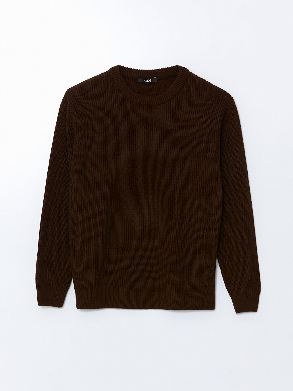 Crew Neck Long Sleeve Men's Tricot Sweater -W4M639Z8-J0V