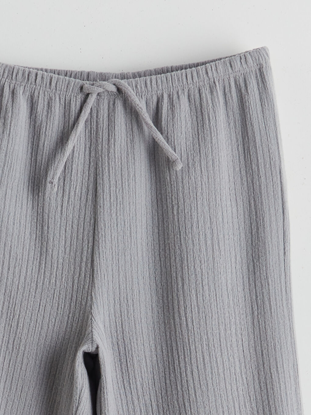 Gri Beli Lastikli Kız Çocuk Eşofman Altı-2