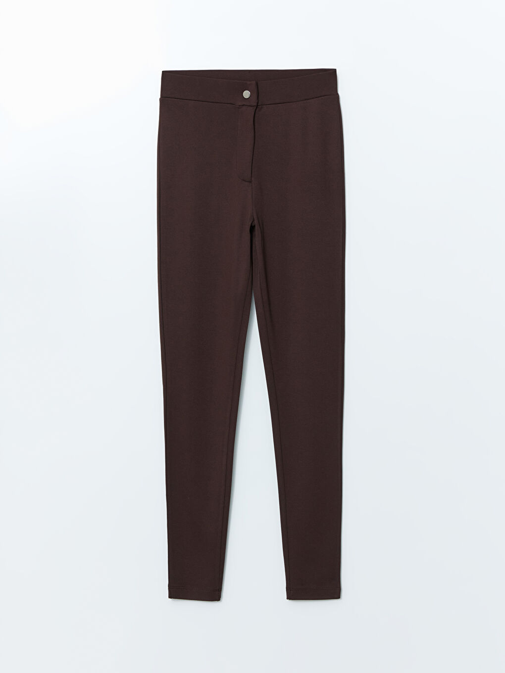 Kahverengi Dar Fit Kadın Tayt Pantolon-4