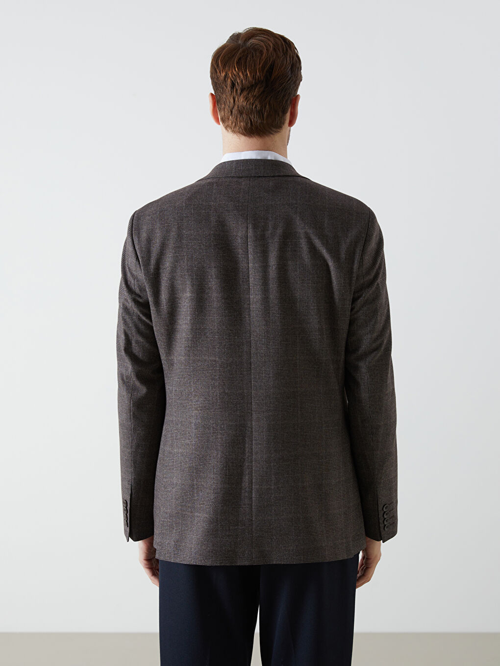 Kahverengi Standart Kalıp Erkek Blazer Ceket-3