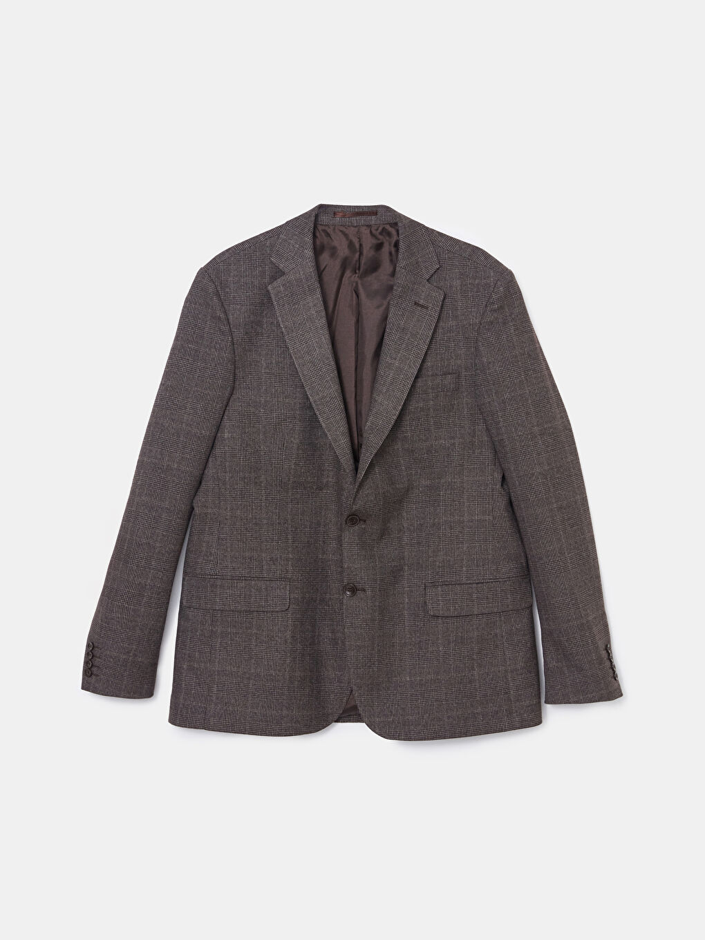 Kahverengi Standart Kalıp Erkek Blazer Ceket-4