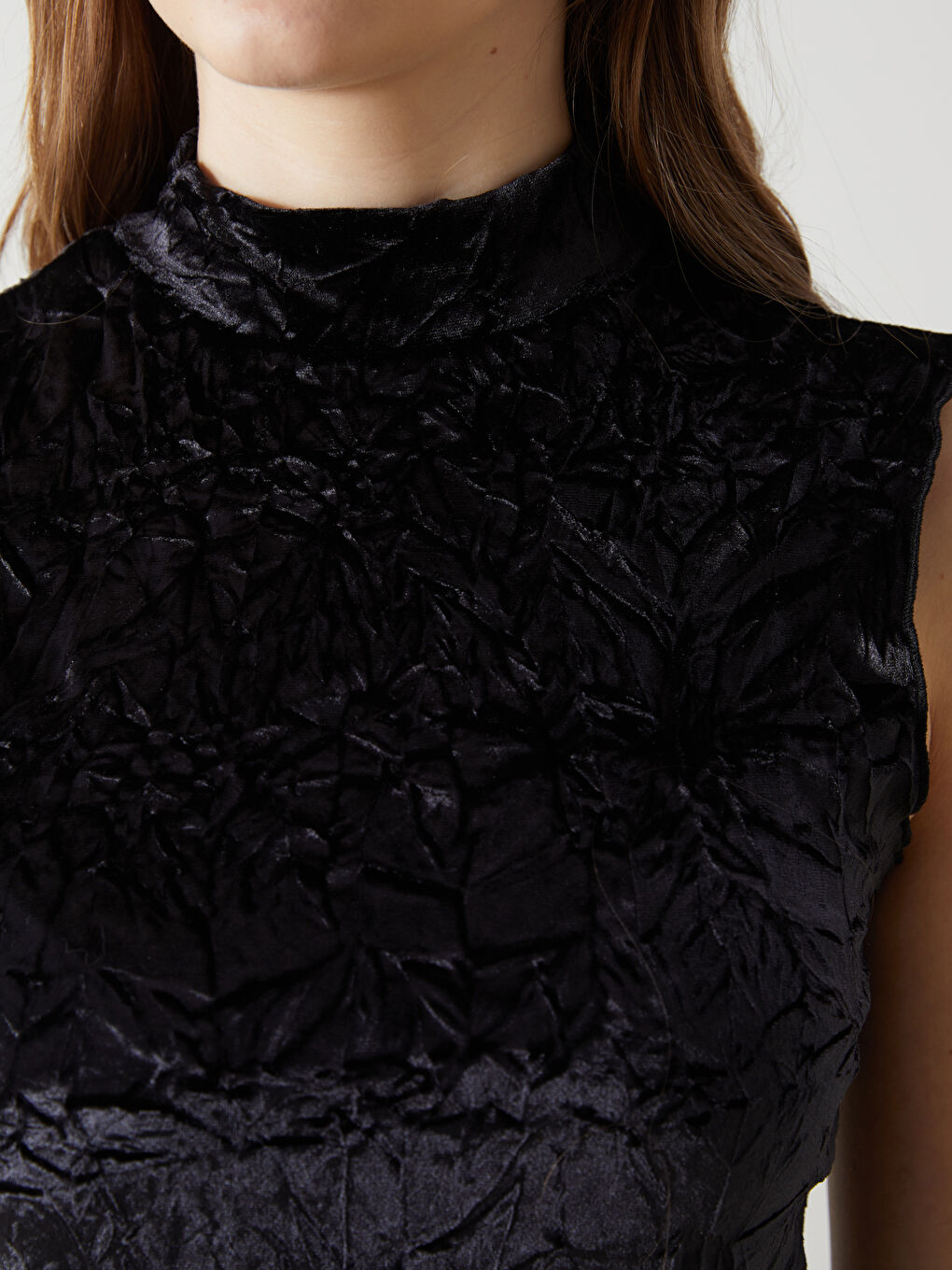 Siyah Dik Yaka Kadın Bluz-2