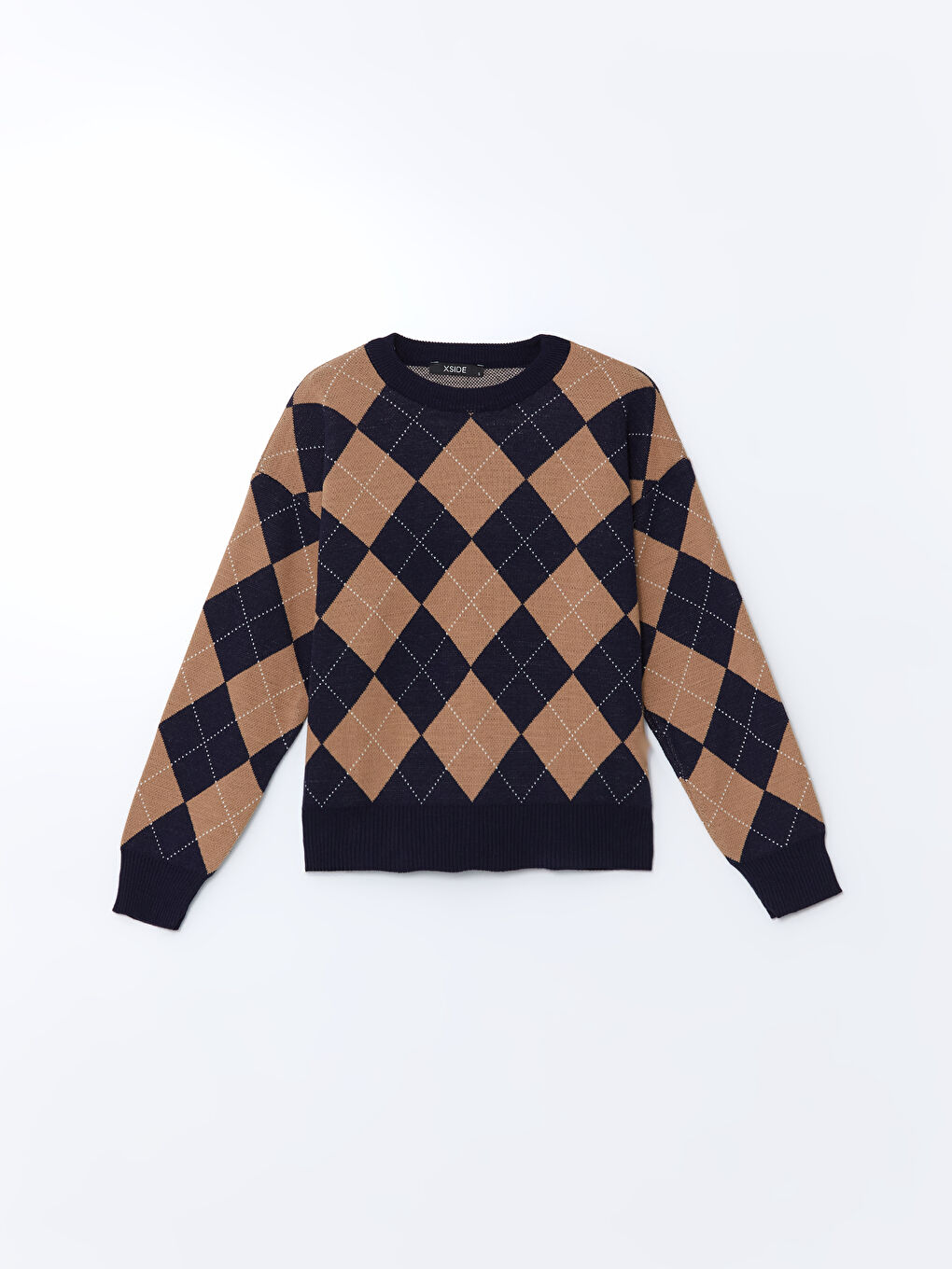 XSIDE Crew Neck Rhinestone Embellished Women's Knit Sweater -W4M753Z8-ZEL