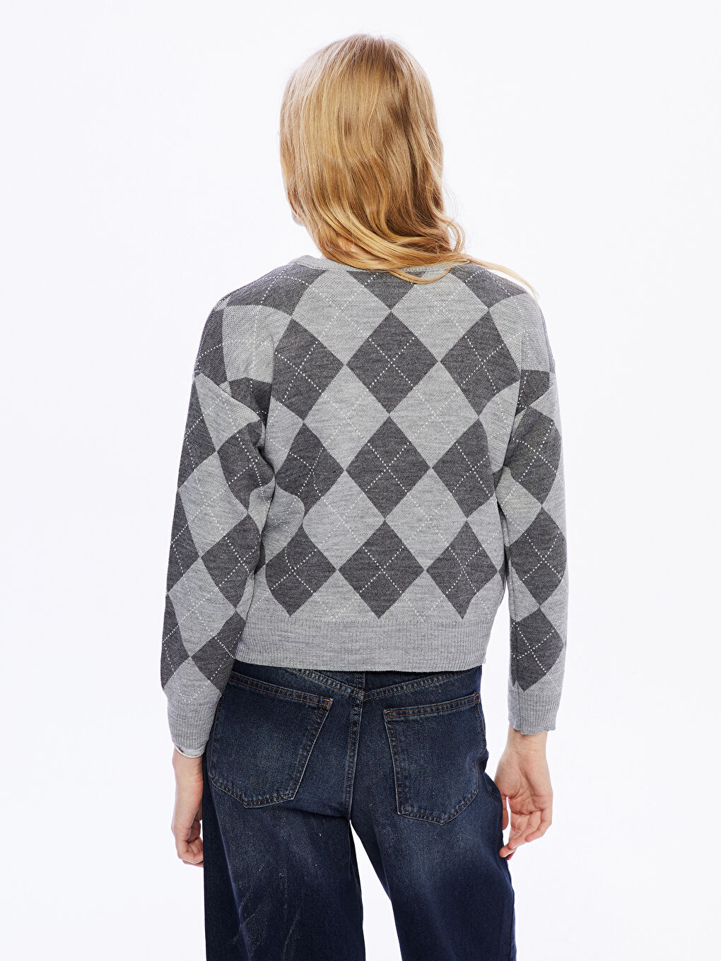 XSIDE Crew Neck Rhinestone Embellished Women's Knit Sweater -W4M753Z8-ZFW