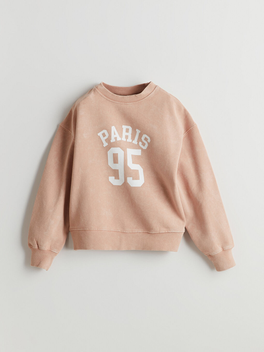 Mavi Bisiklet Yaka Paris Baskılı Kız Çocuk Sweatshirt