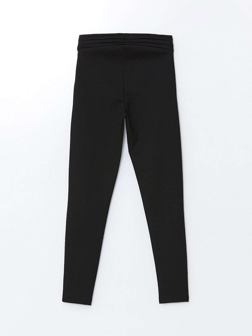 Siyah Beli Lastikli Kadın Tayt-5