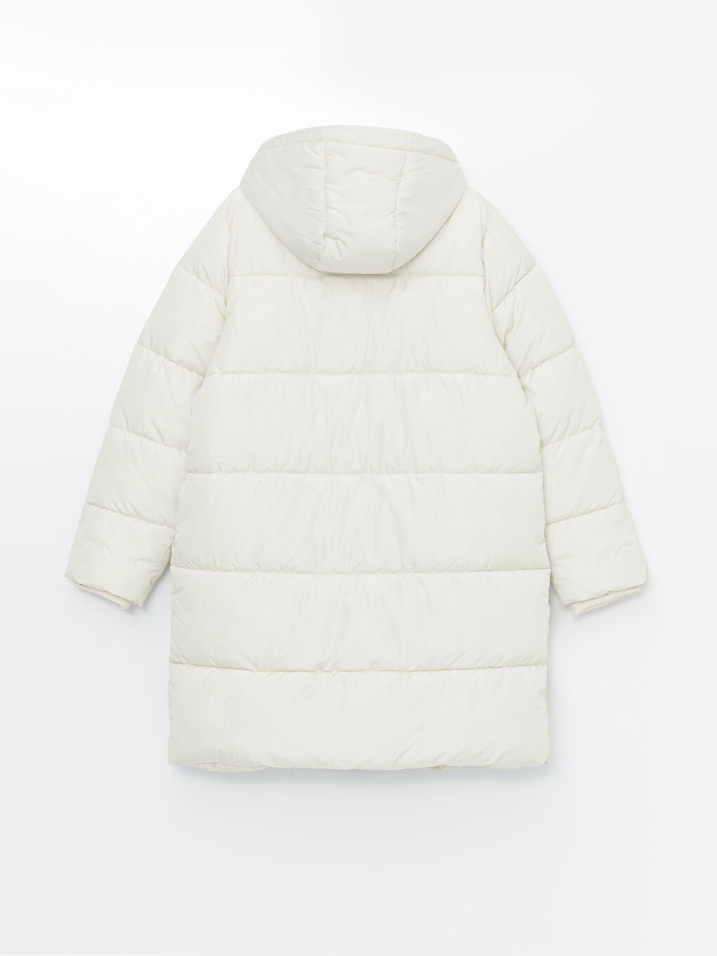 Women's Hooded Plain Puffer Coat-11