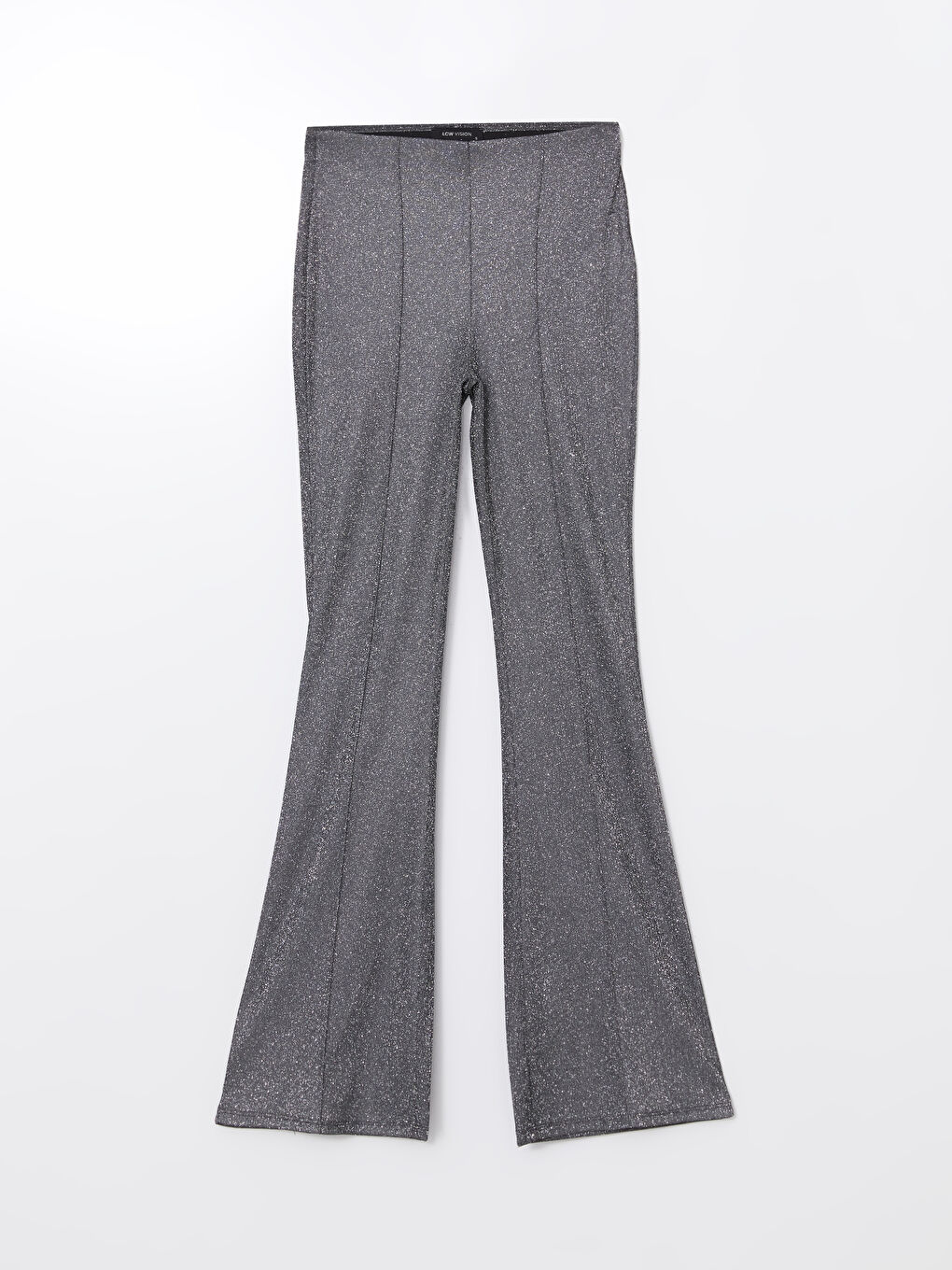 Siyah Ekstra Dar Fit Parlak Görünümlü Kadın Pantolon-4