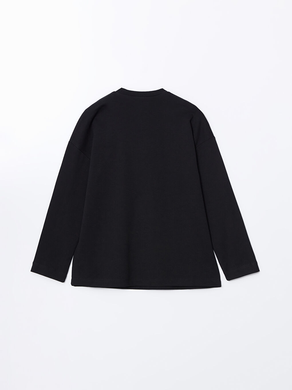 Siyah Dik Yaka Oversize Kadın Sweatshirt Tunik-5