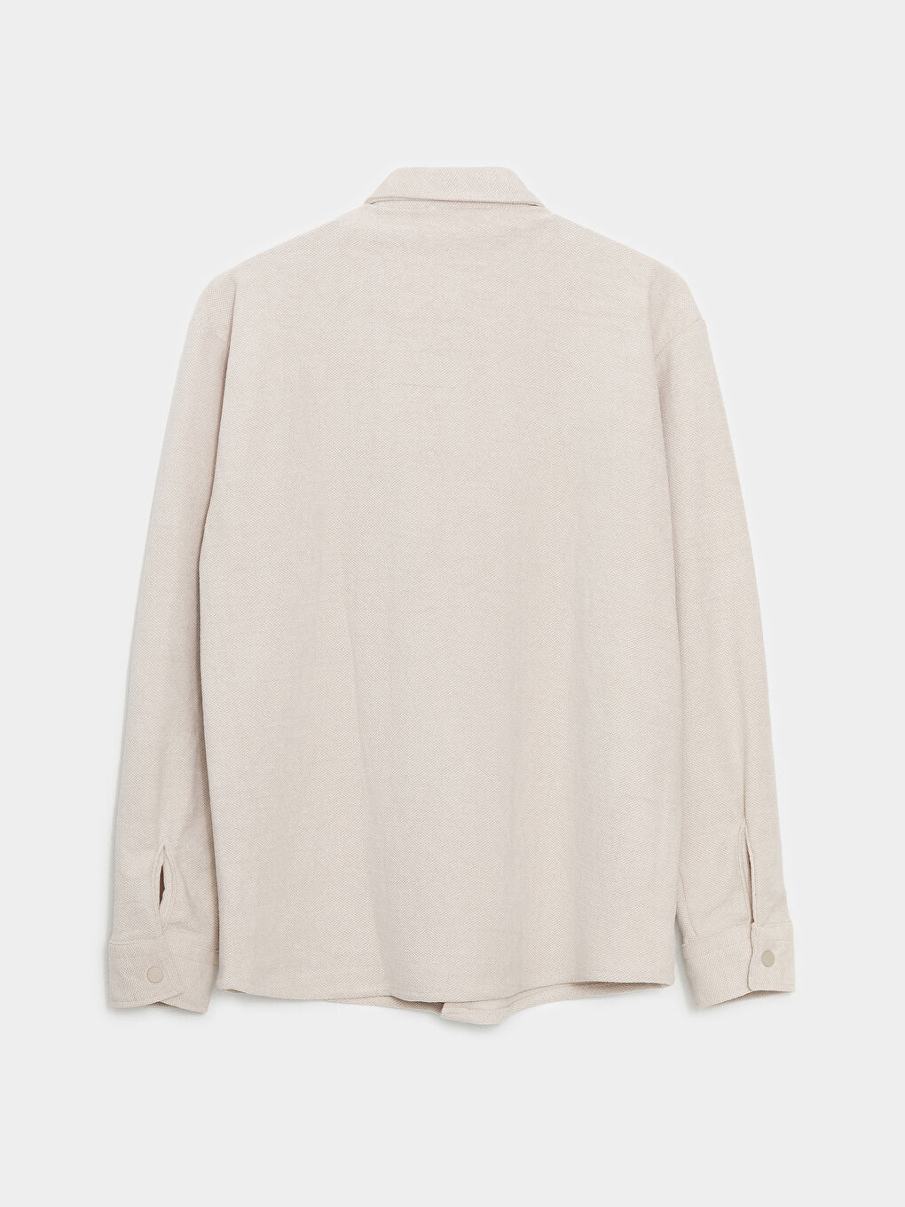 Bej Regular Fit Uzun Kollu Gabardin Erkek Gömlek-5