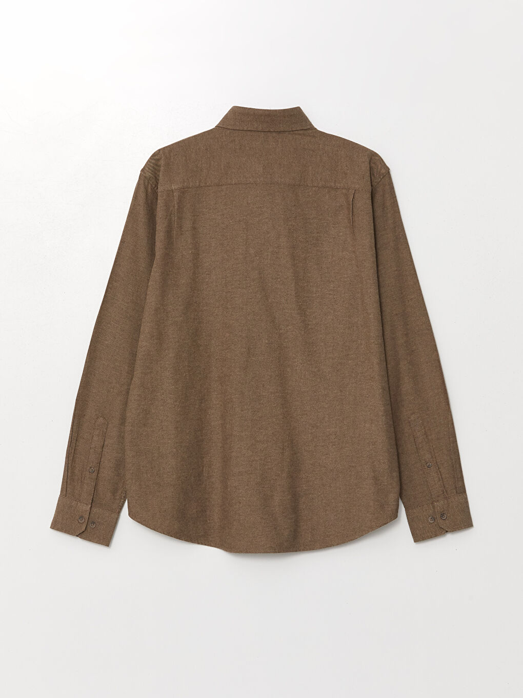 قميص رجالي بأكمام طويلة وقصة عادية من قماش الجبردين-6