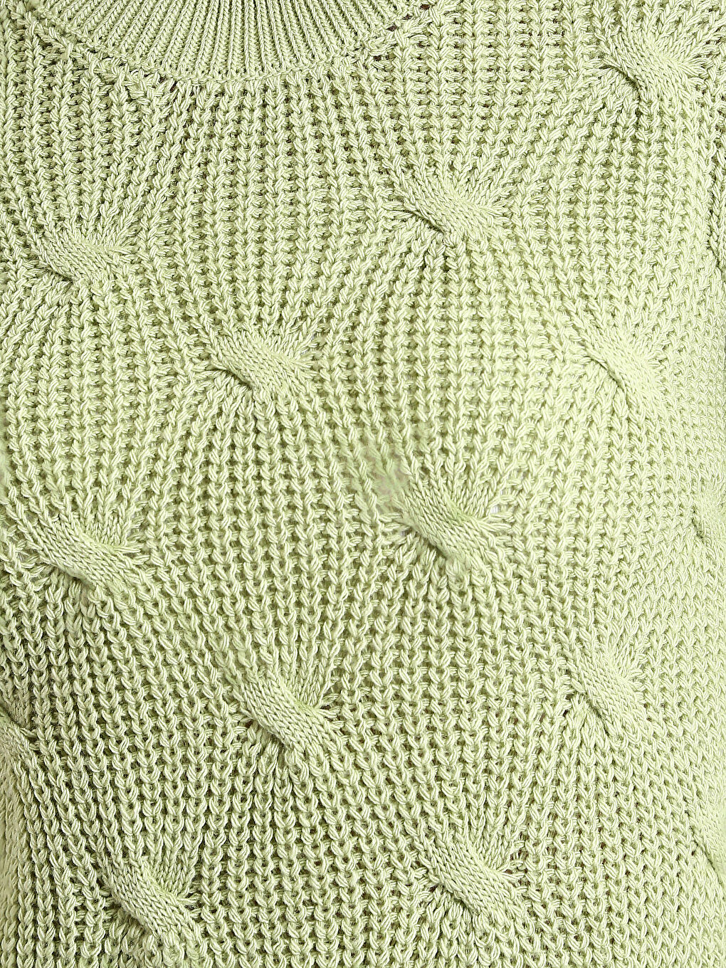 Crew Neck Self Patterned Long Sleeve Women's Knitwear Sweater-2