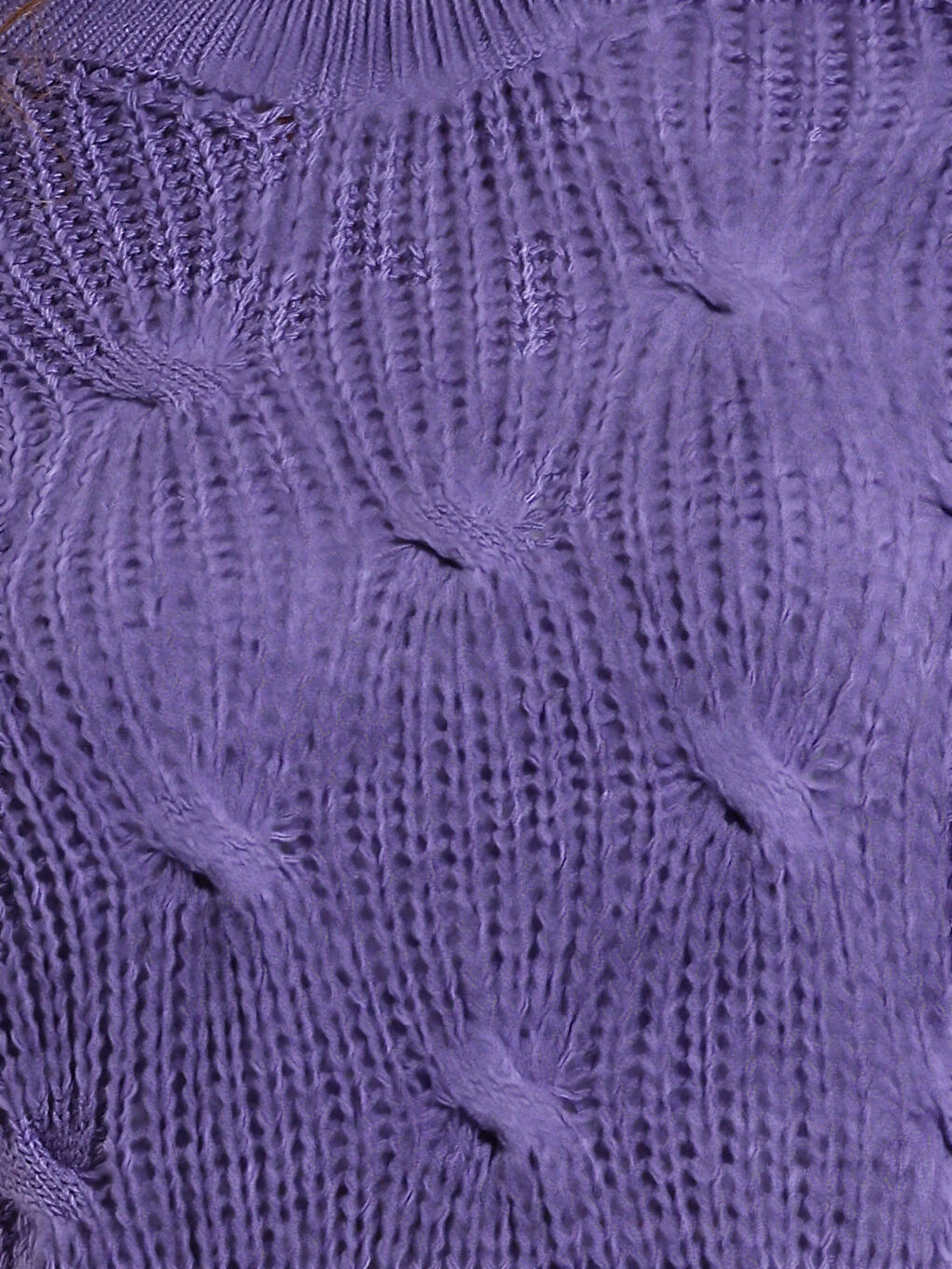 Crew Neck Self Patterned Long Sleeve Women's Knitwear Sweater-2