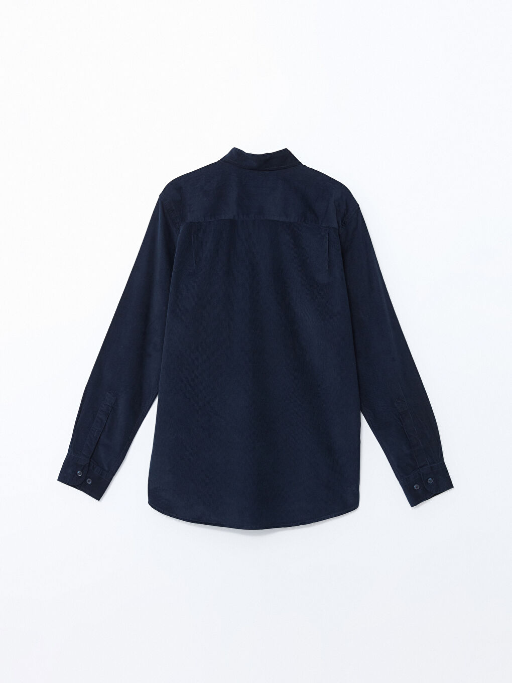 قميص مخمل كم طويل عادي للرجال-9