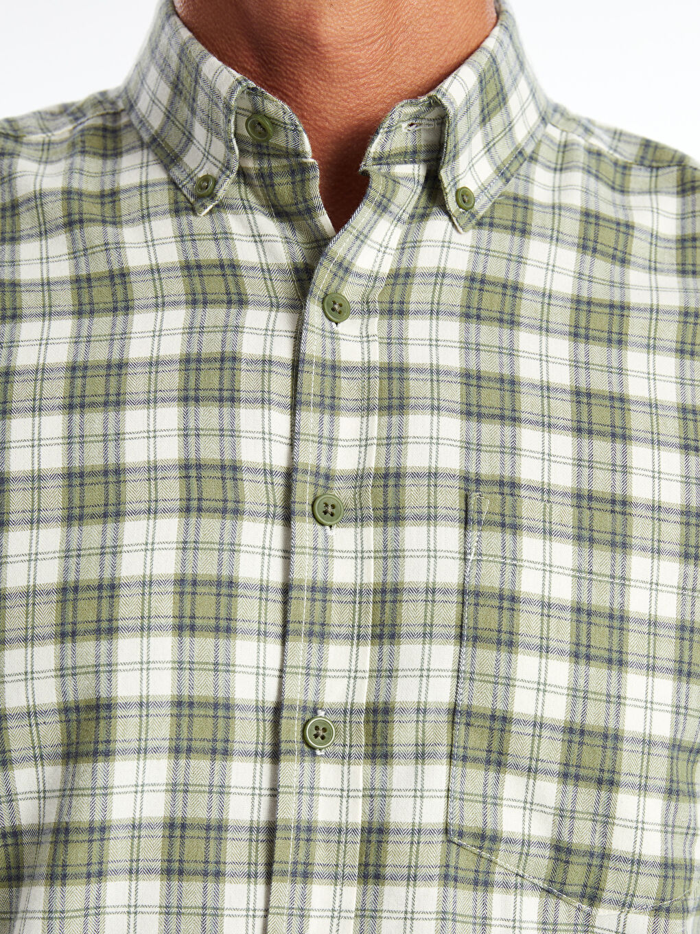 Regular Fit Long Sleeve Plaid Men's Shirt-2