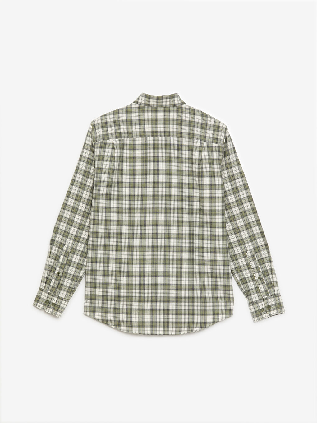 Regular Fit Long Sleeve Plaid Men's Shirt-5