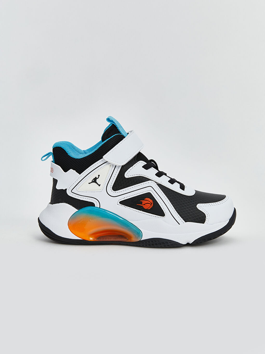 Beyaz Bağcık ve Cırt Cırtlı Bilek Boy Erkek Çocuk Spor Ayakkabı-1