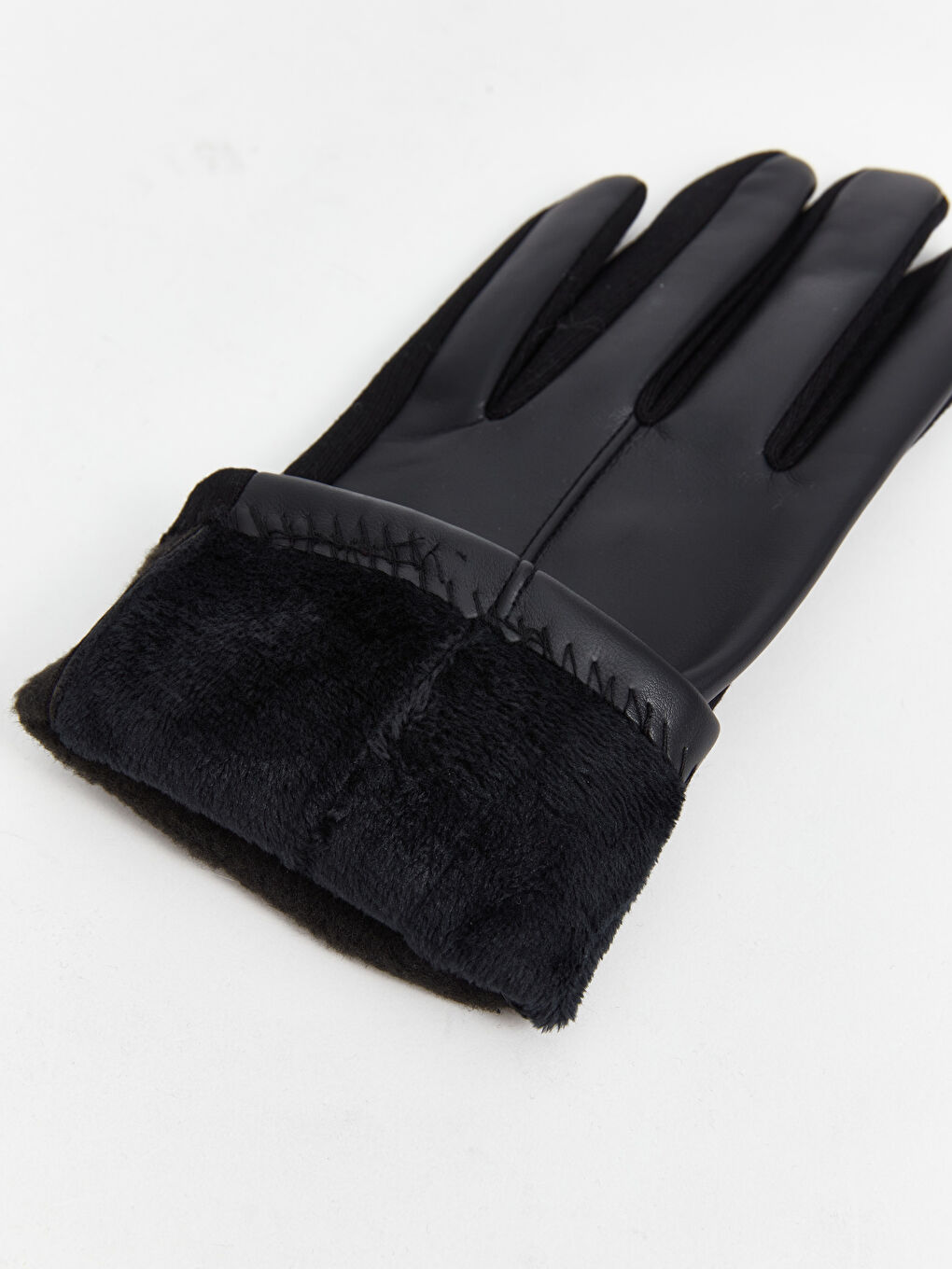 Faux Leather Women's Gloves-1