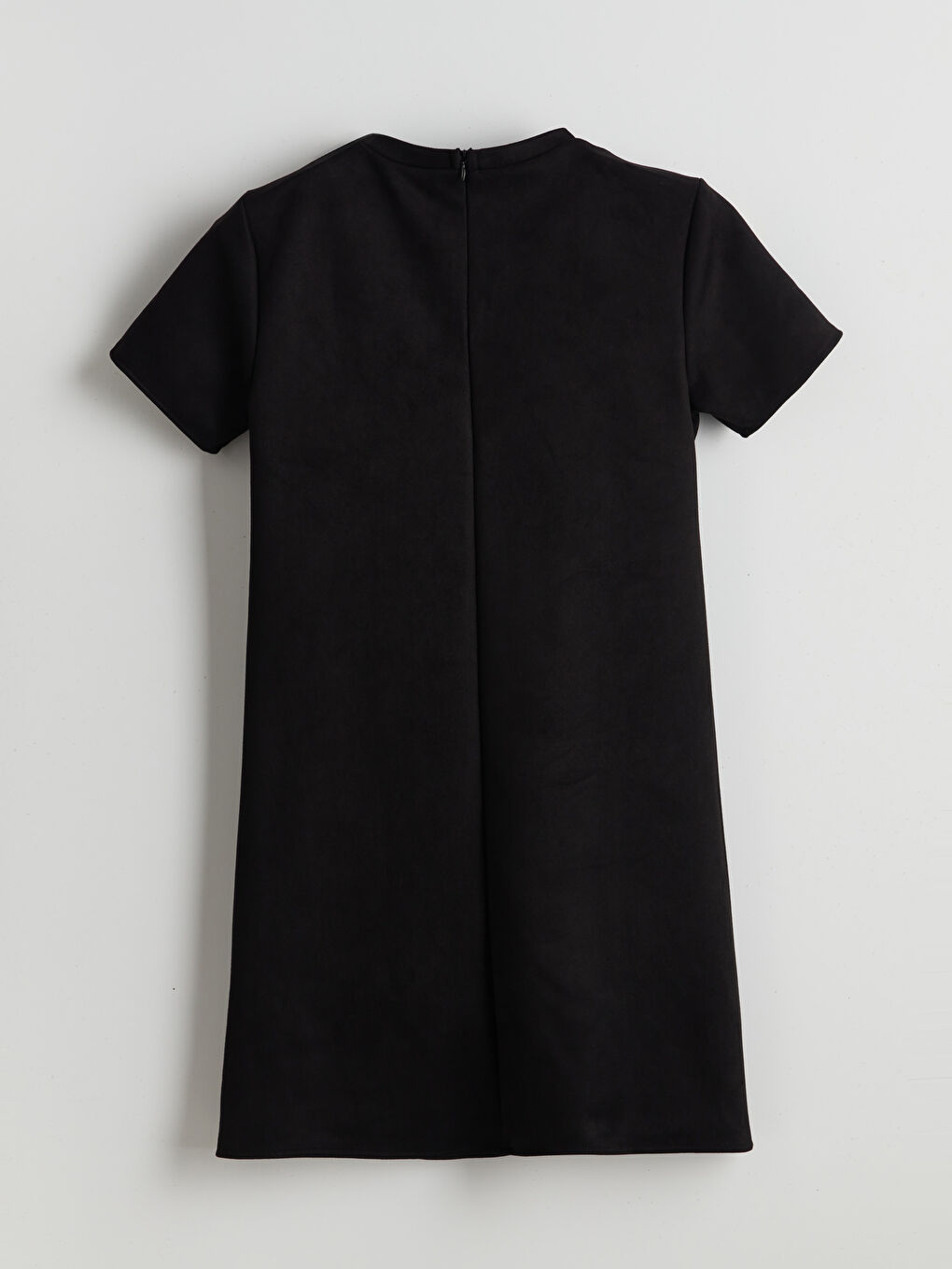 Siyah Bisiklet Yaka Taşlı Elbise-5