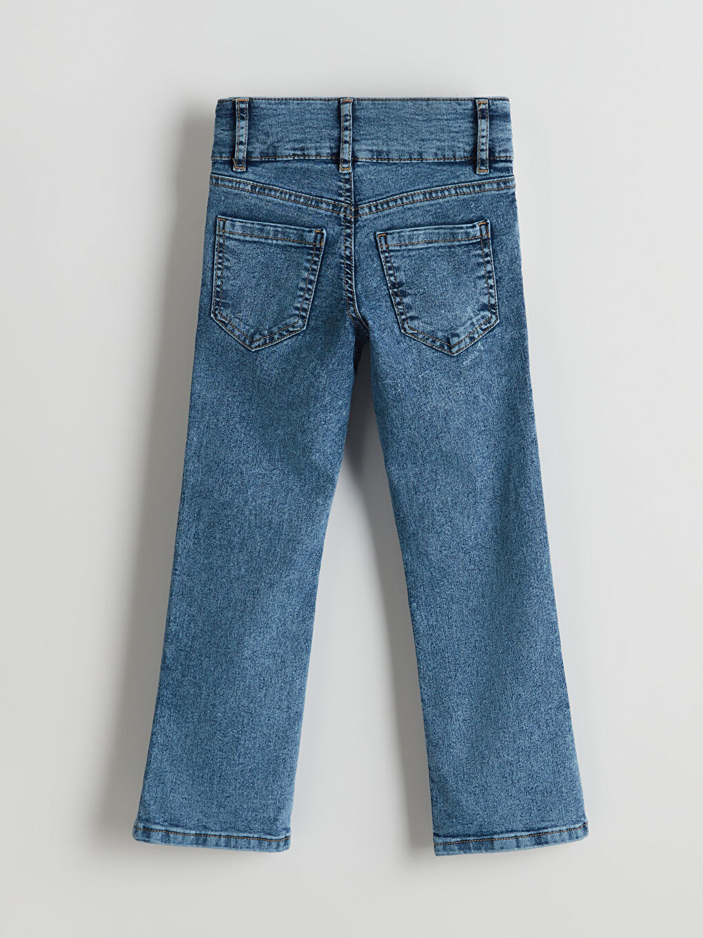 Mavi İspanyol Paça Kız Çocuk Jean Pantolon-1