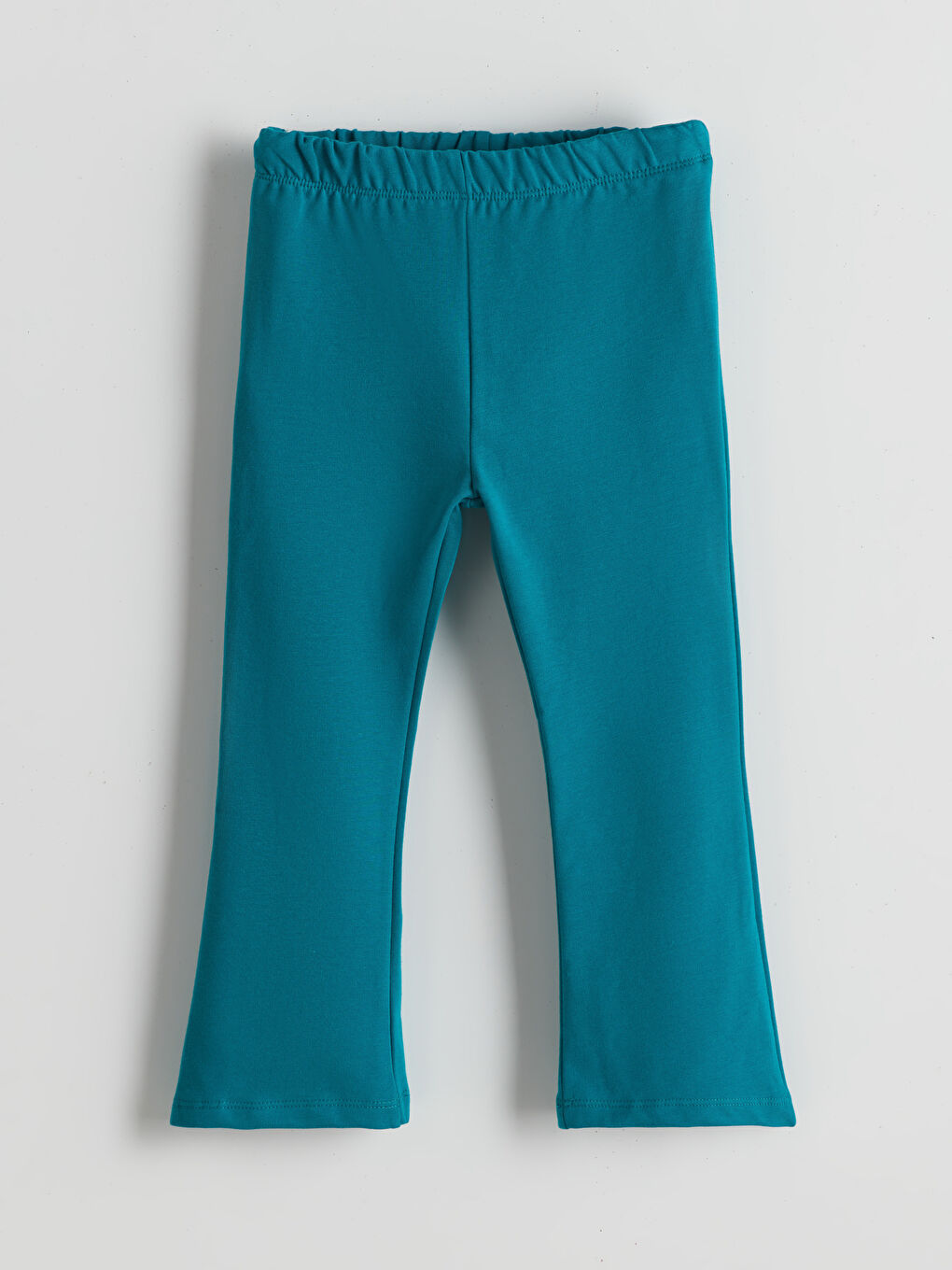 Yeşil Bisiklet Yaka Çizgili Kız Çocuk Sweatshirt ve Tayt 2'li-5