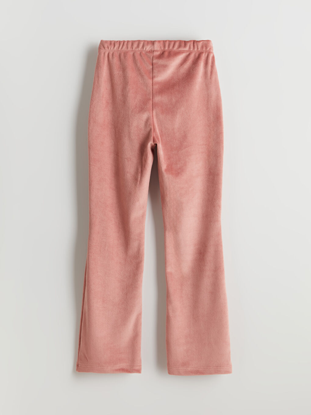 Pembe Kapüşonlu Kadife Kız Çocuk Sweatshirt ve Tayt-3