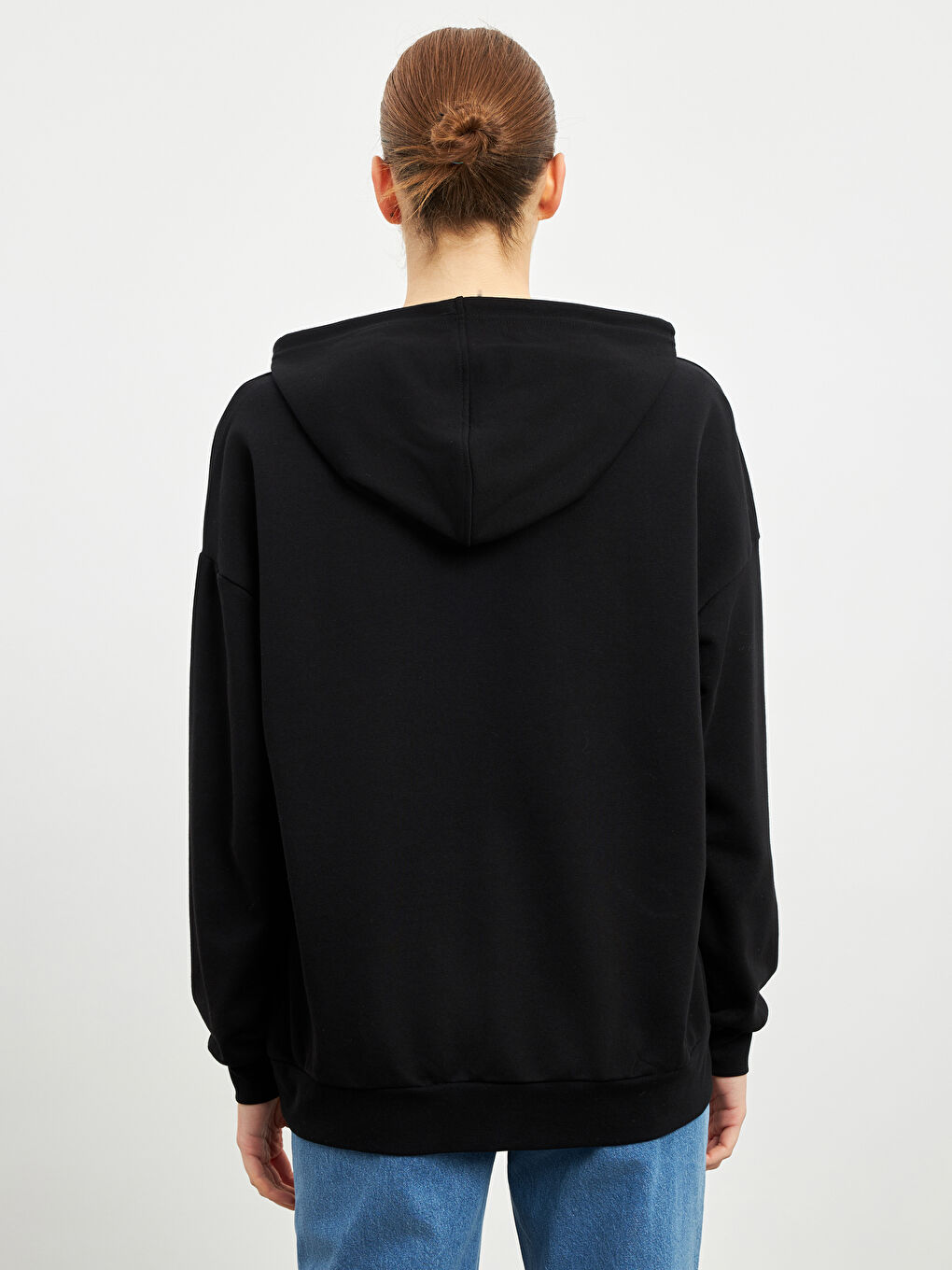 هودي سميك واسع الحجم مطرز نيويورك للسيدات-2