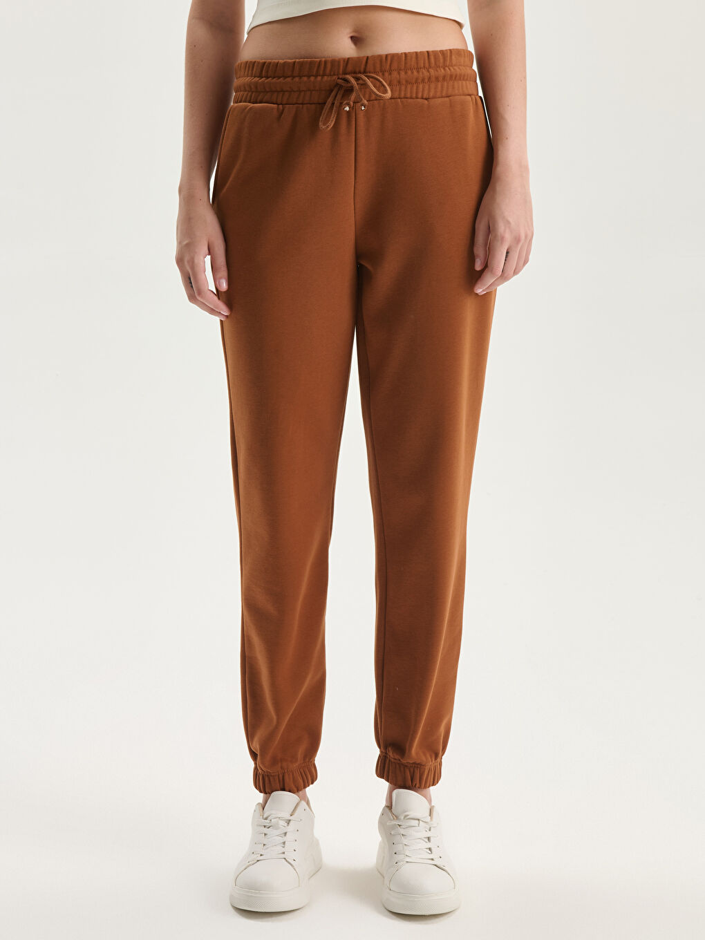 Elasticated Waist Women's Thick Jogger Sweatpants-1