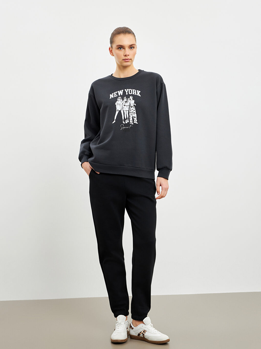 Elasticated Waist Women's Thick Jogger Sweatpants