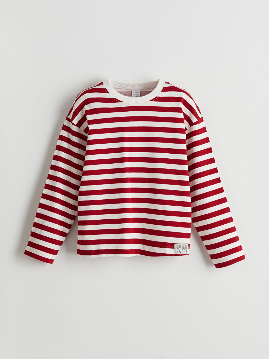 【THE MOZZ】Willy Unneck Striped T-Shirt LCW Kids Crew Neck Striped Boys' T-Shirt -W4M859Z1-LET - LC