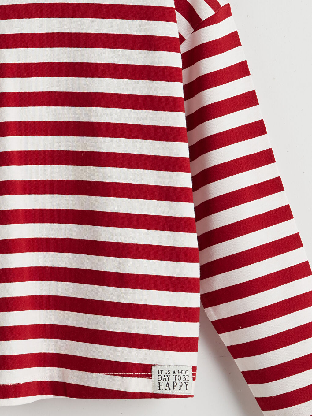 Bordo Bisiklet Yaka Çizgili Erkek Çocuk Tişört-2