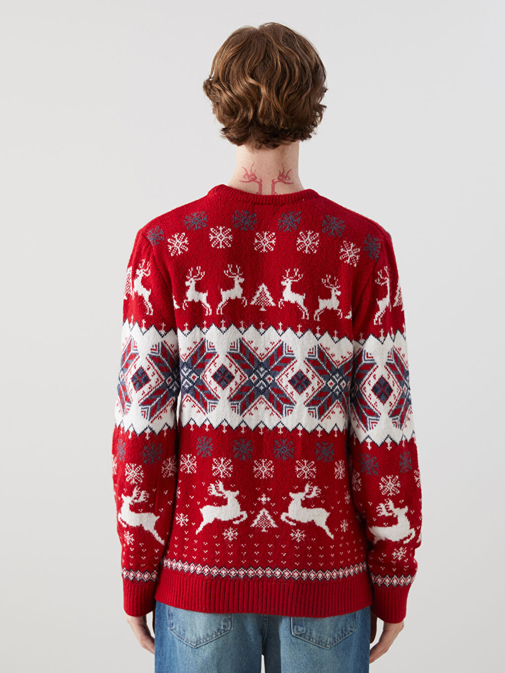 XSIDE Crew Neck Long Sleeve Christmas Themed Men's Knitwear Sweater -W4M866Z8-CSG