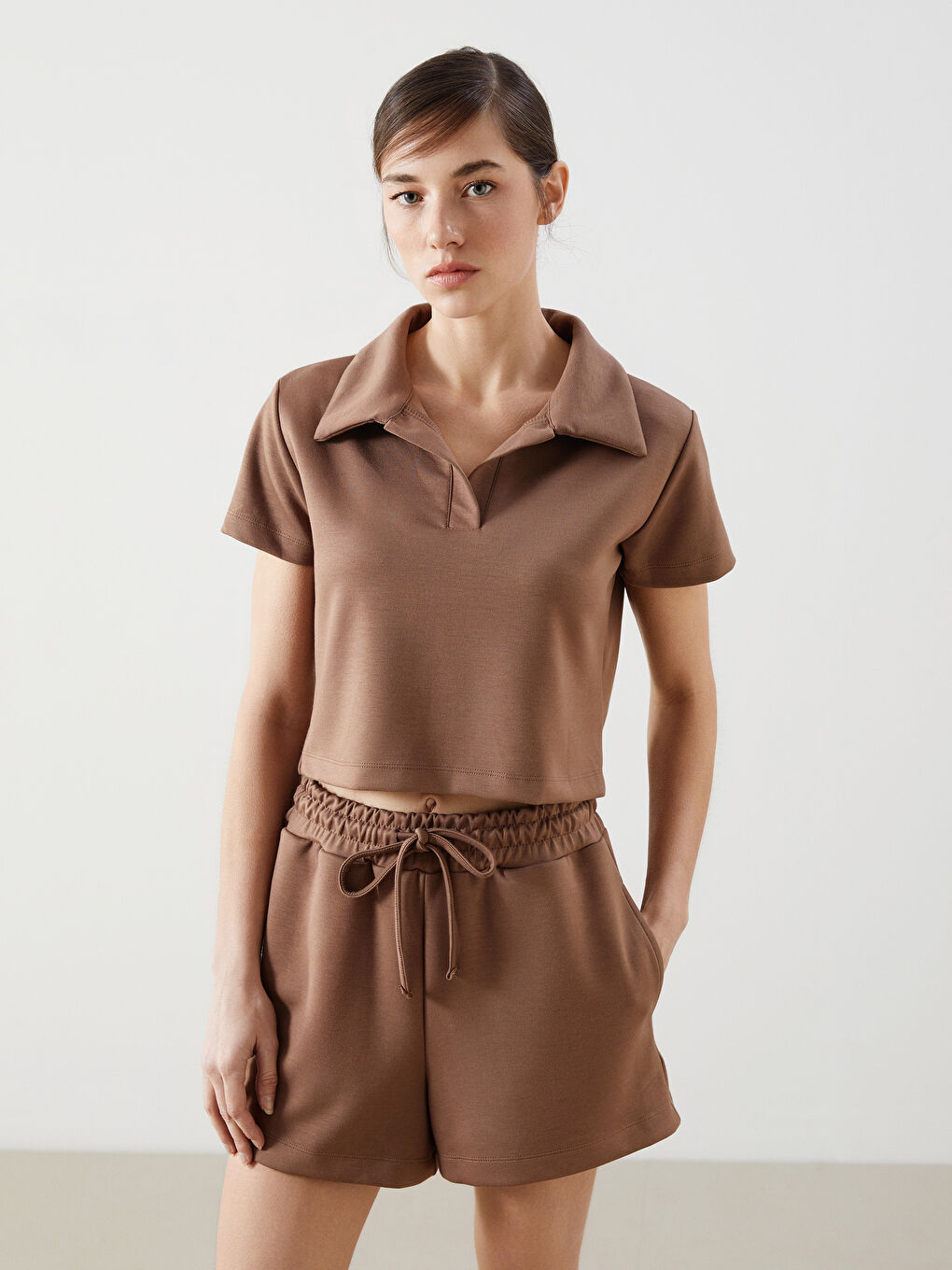 Polo Neck Women's T-Shirt -W4M867Z8-YF2