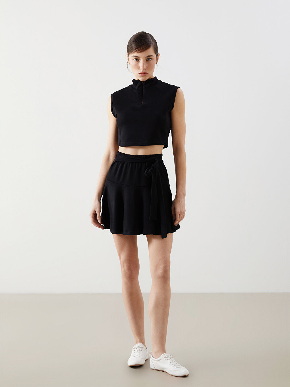 Stand-Up Neck Women'S Crop -W4M869Z8-UP7