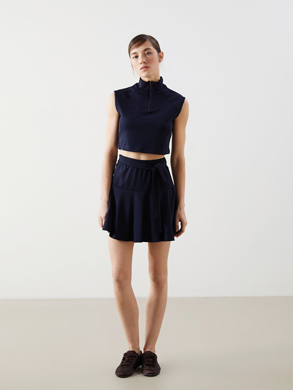 Stand-Up Neck Women'S Crop -W4M869Z8-ZEL