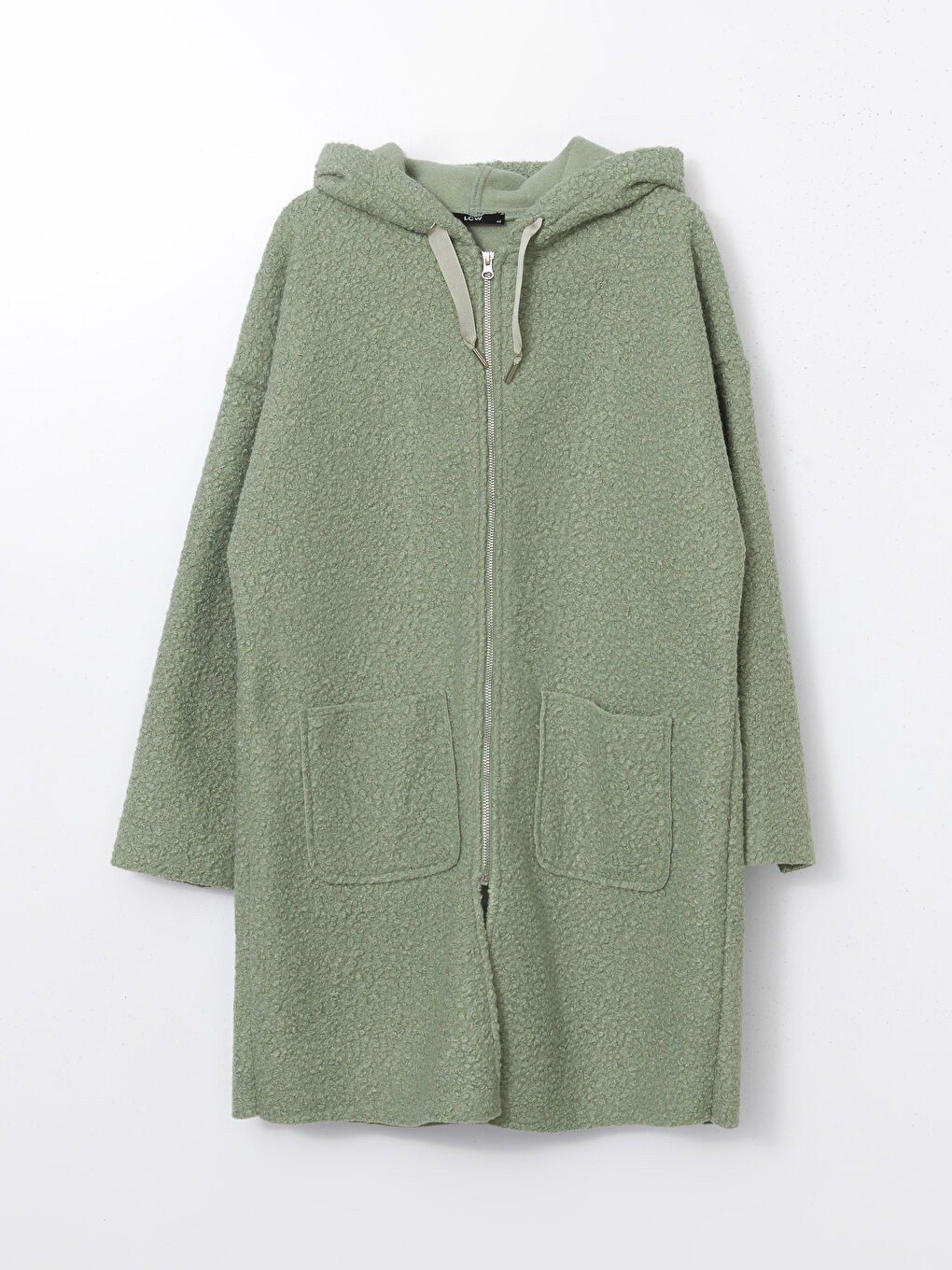 Yeşil Kapüşonlu Kadın Hırka-4