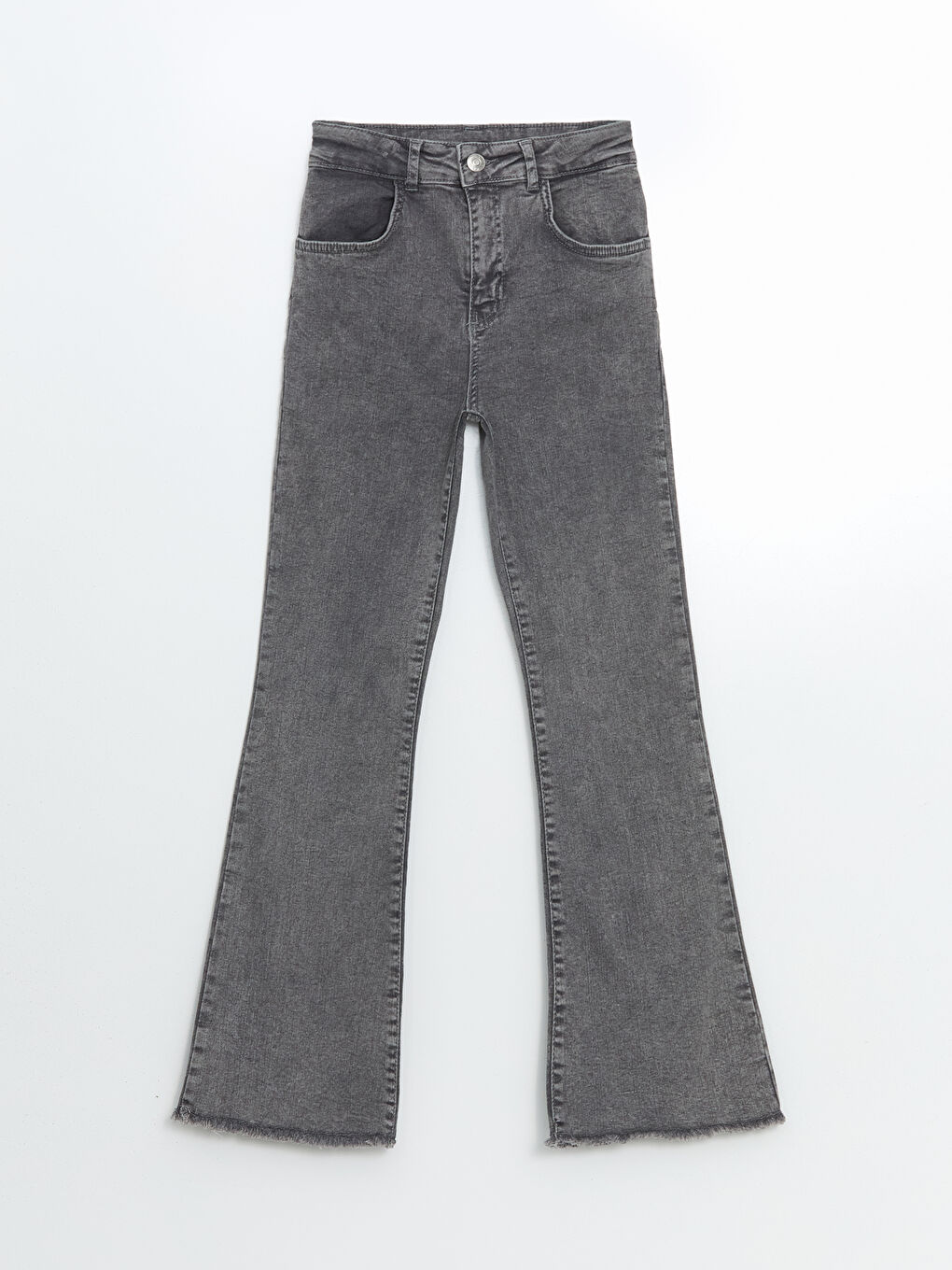 LCW Kids Girl's Jean Trousers with Adjustable Elastic Waist -W4M893Z4-SHN