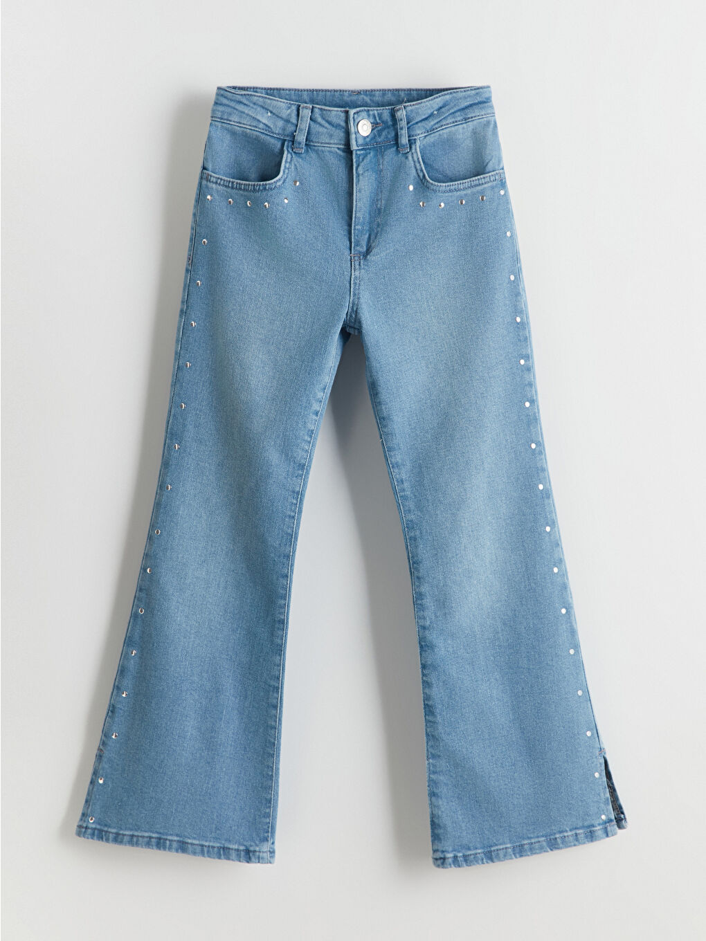 İndigo İspanyol Paça Kız Çocuk Jean Pantolon