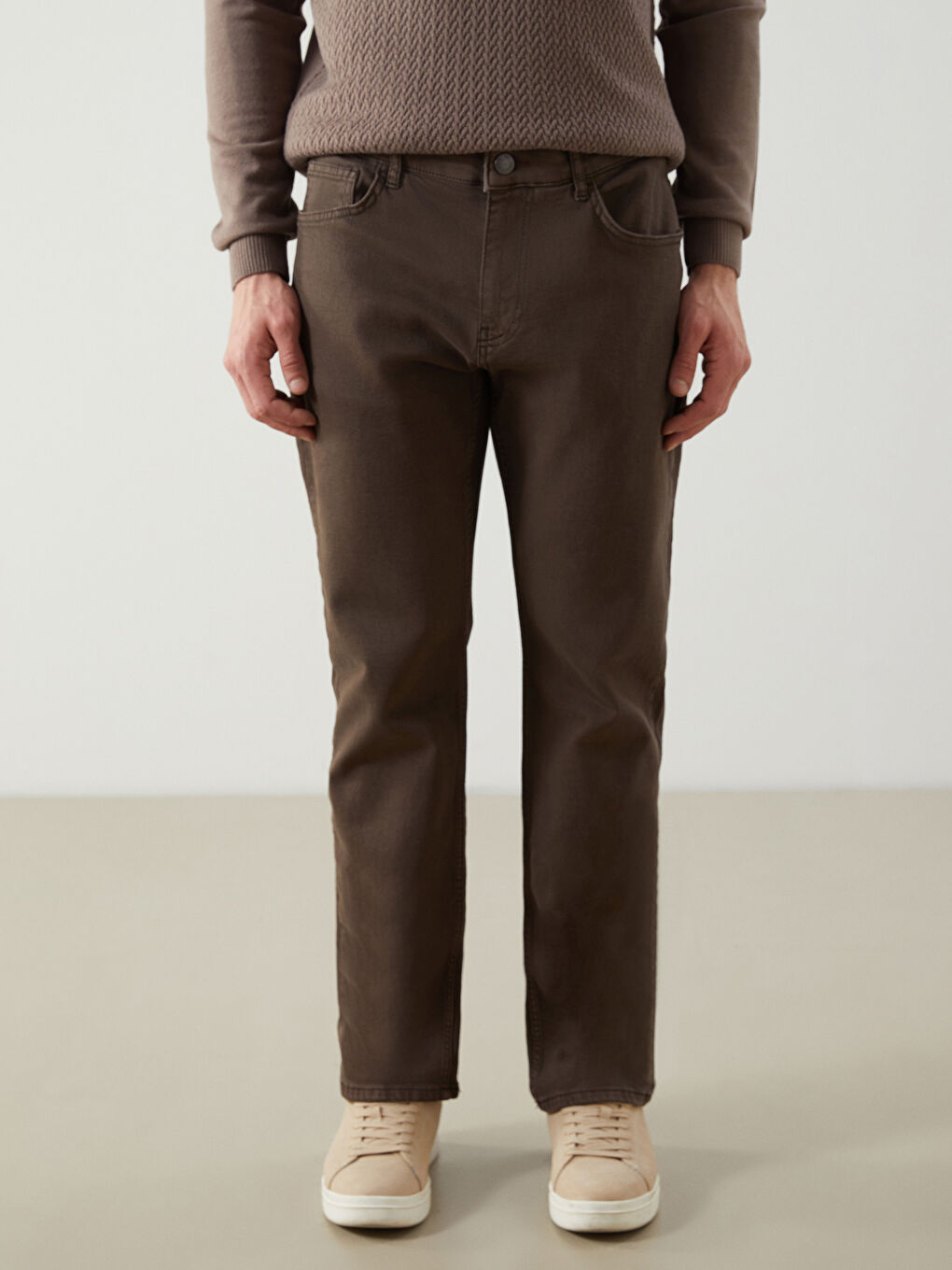 Kahverengi 779 Regular Fit Erkek Jean Pantolon-1
