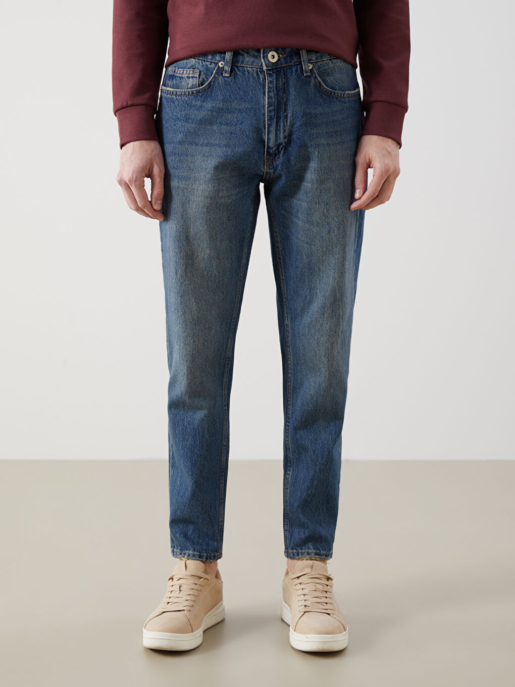 İndigo Loose Fit Erkek Jean Pantolon-1